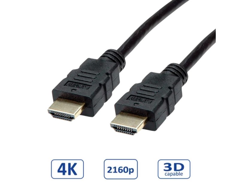 Roline HDMI kabel sa mrežom, HDMI M - HDMI M, TPE, fleksibilan, 1.5m