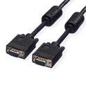Roline VGA HQ kabel (feritna jezgra), HD15 M/M, 20m, crni