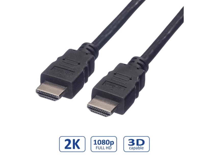 Roline VALUE HDMI kabel, HDMI M - HDMI M, 1.0m
