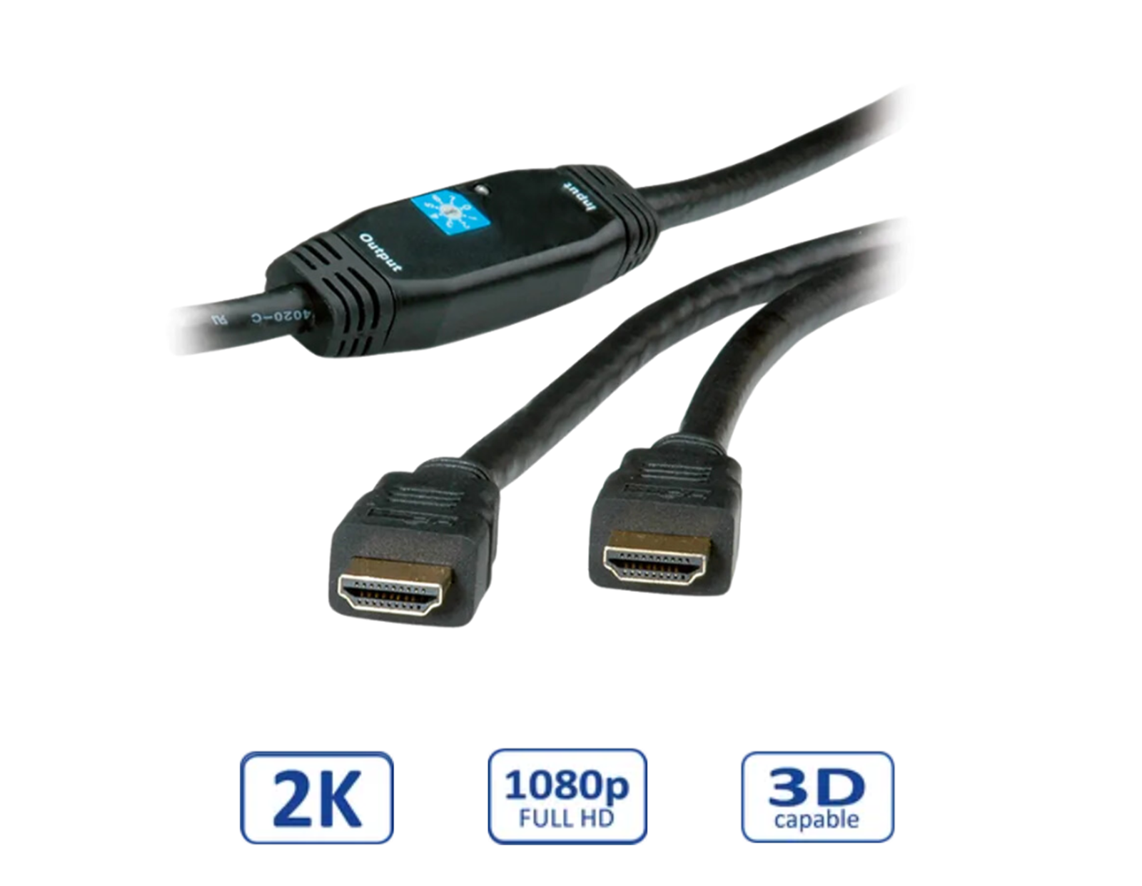 Roline HDMI kabel, HDMI M - HDMI M, 30m, sa pojačanjem