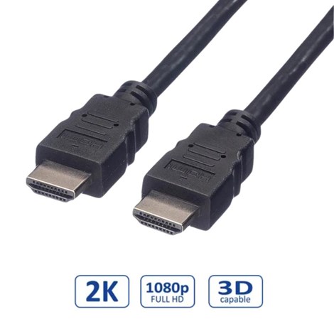 Roline GREEN HDMI kabel, HDMI M - HDMI M, 2.0m, crni