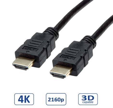 Roline HDMI kabel sa mrežom, HDMI M - HDMI M, TPE, fleksibilan, 10m