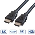 Roline VALUE Ultra HD 8K HDMI v2.1 kabel sa mrežom, M/M, crni, 2.0m