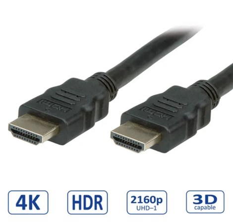 STANDARD HDMI Ultra HD kabel sa mrežom, M/M, v2.0, crni, 5.0m