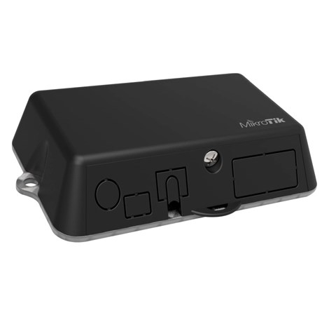 Mikrotik RB912R-2nD-LTm&EC200A-EU, 650MHz CPU, 64MB RAM, 1×LAN, 2.4Ghz 802.11b/g/n, GPS, 2×miniSIM, USB, RS232, RouterOS L4, vanjsko kućište, PSU