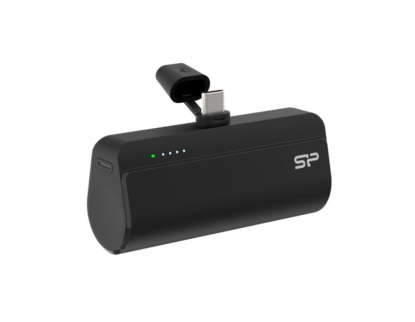 Silicon Power punjač Powerbank QD50, 5000mAh, 20W, integrated Type C connector+Type C port, QC3.0+PD, crni