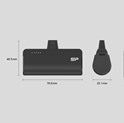 Silicon Power punjač Powerbank QD50, 5000mAh, 20W, integrated Type C connector+Type C port, QC3.0+PD, crni
