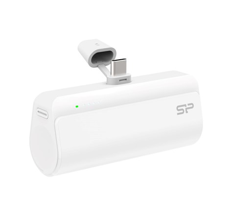 Silicon Power punjač Powerbank QD50, 5000mAh, 20W, integrated Type C connector+Type C port, QC3.0+PD, bijeli