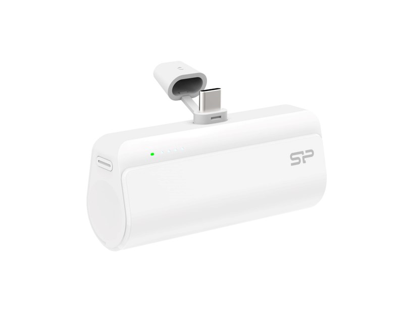 Silicon Power punjač Powerbank QD50, 5000mAh, 20W, integrated Type C connector+Type C port, QC3.0+PD, bijeli