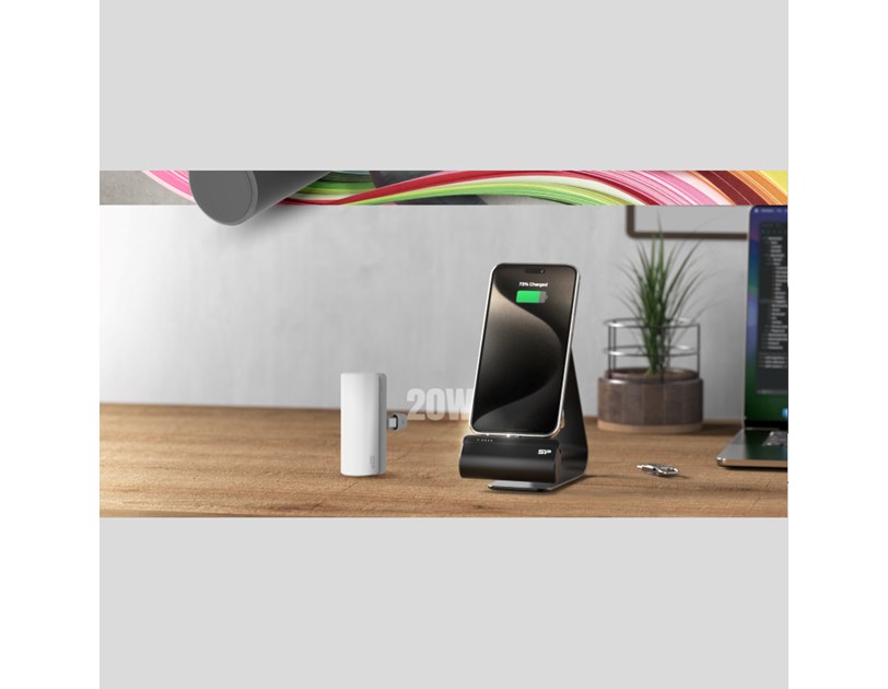 Silicon Power punjač Powerbank QD50, 5000mAh, 20W, integrated Type C connector+Type C port, QC3.0+PD, bijeli