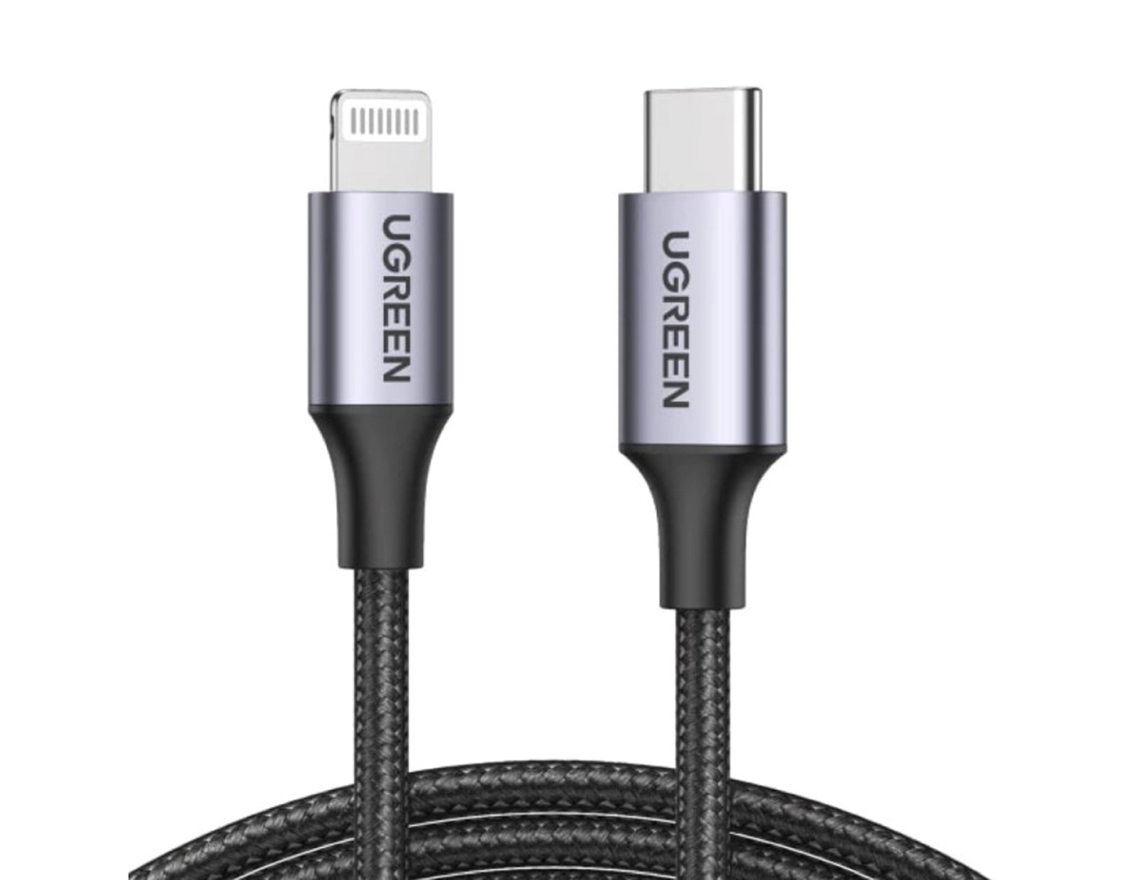 UGREEN Lightning na USB-C (M), MFi, PD, pleteni kabel, 1.0m