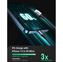 UGREEN Lightning na USB-C (M), MFi, PD, pleteni kabel, 1.0m