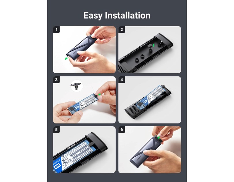 UGREEN vanjsko kućište, SSD M.2 2230-2280 M-Key, USB C 3.1