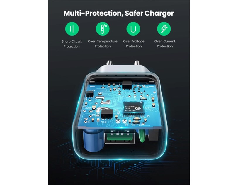 UGREEN zidni punjač 18W, USB-A, QC 3.0, bijeli