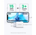 UGREEN zidni punjač 20W, USB-C, PD3.0/QC4.0, bijeli + USB-C/Lightning kabel 1.0m