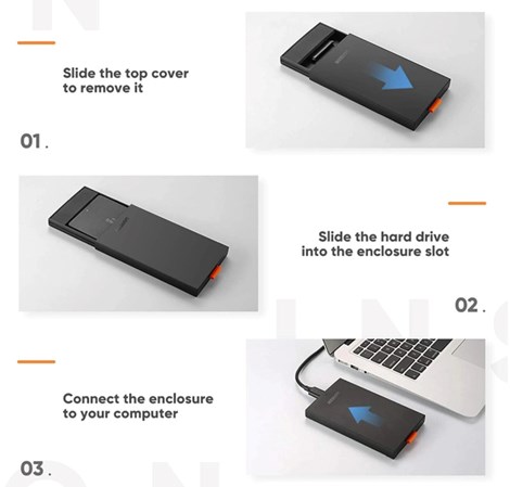 UGREEN vanjsko kućište 2.5" SATA HDD/SSD, do 9.5mm, tool free, microUSB3.0/USB3.0