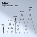 UGREEN LP661 Stativ tripod za foto i video, nosivost 5kg, visina 53.5-175cm, 360° Pan,180° Tilt, za mobitele, akcijske kamere, DSLR fotoaparate, ručne kamkordere, projektore 