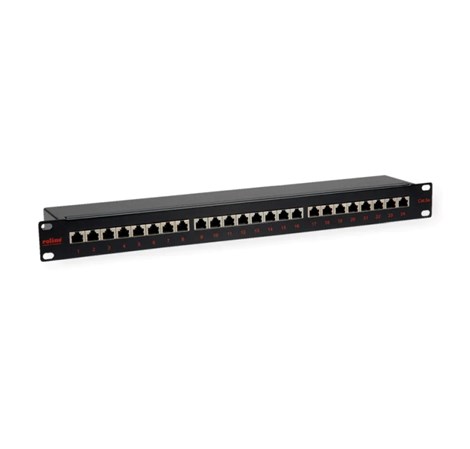 Roline Cat.5e/Class D 19" Patch Panel 24-porta STP, crni