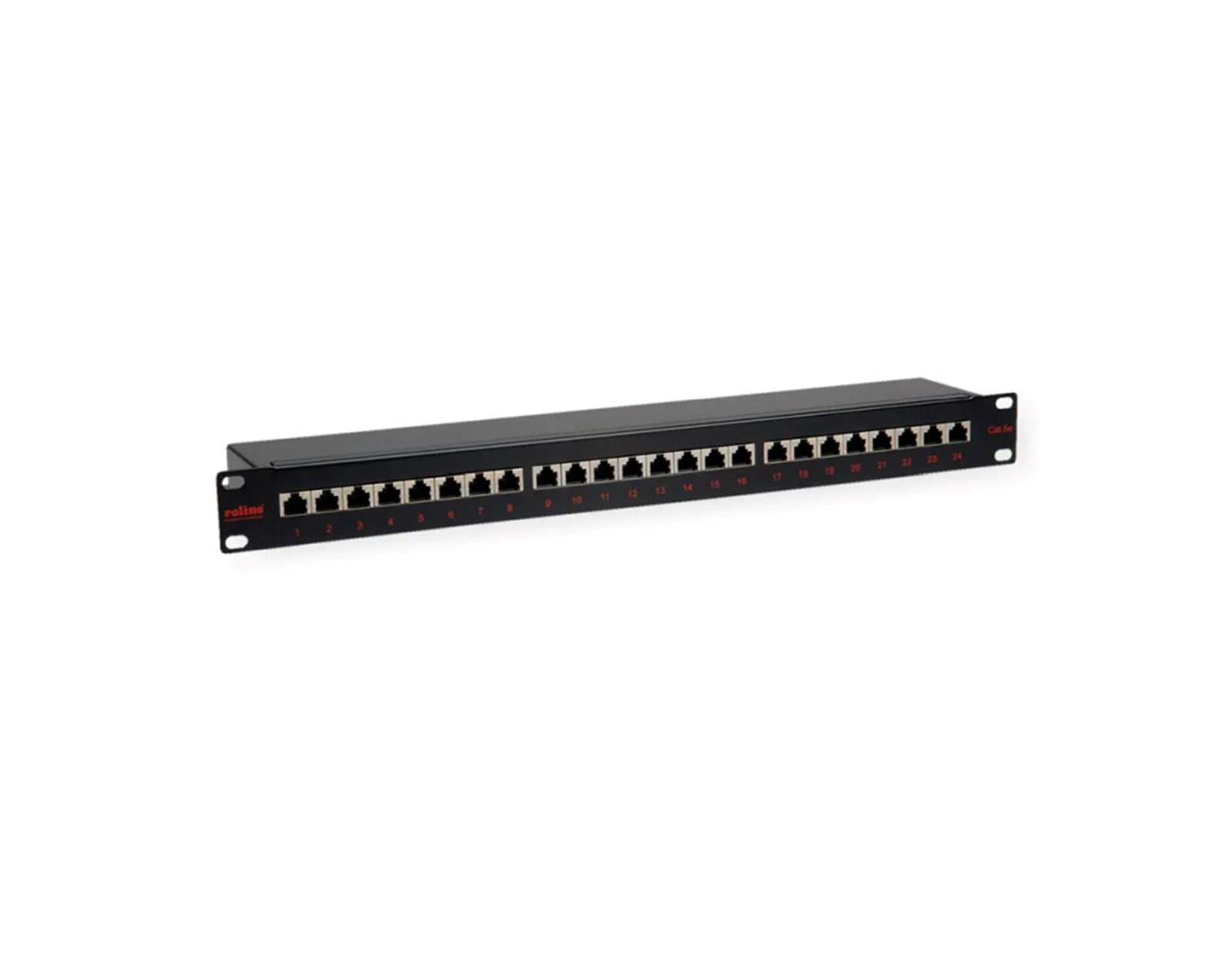 Roline Cat.5e/Class D 19" Patch Panel 24-porta STP, crni