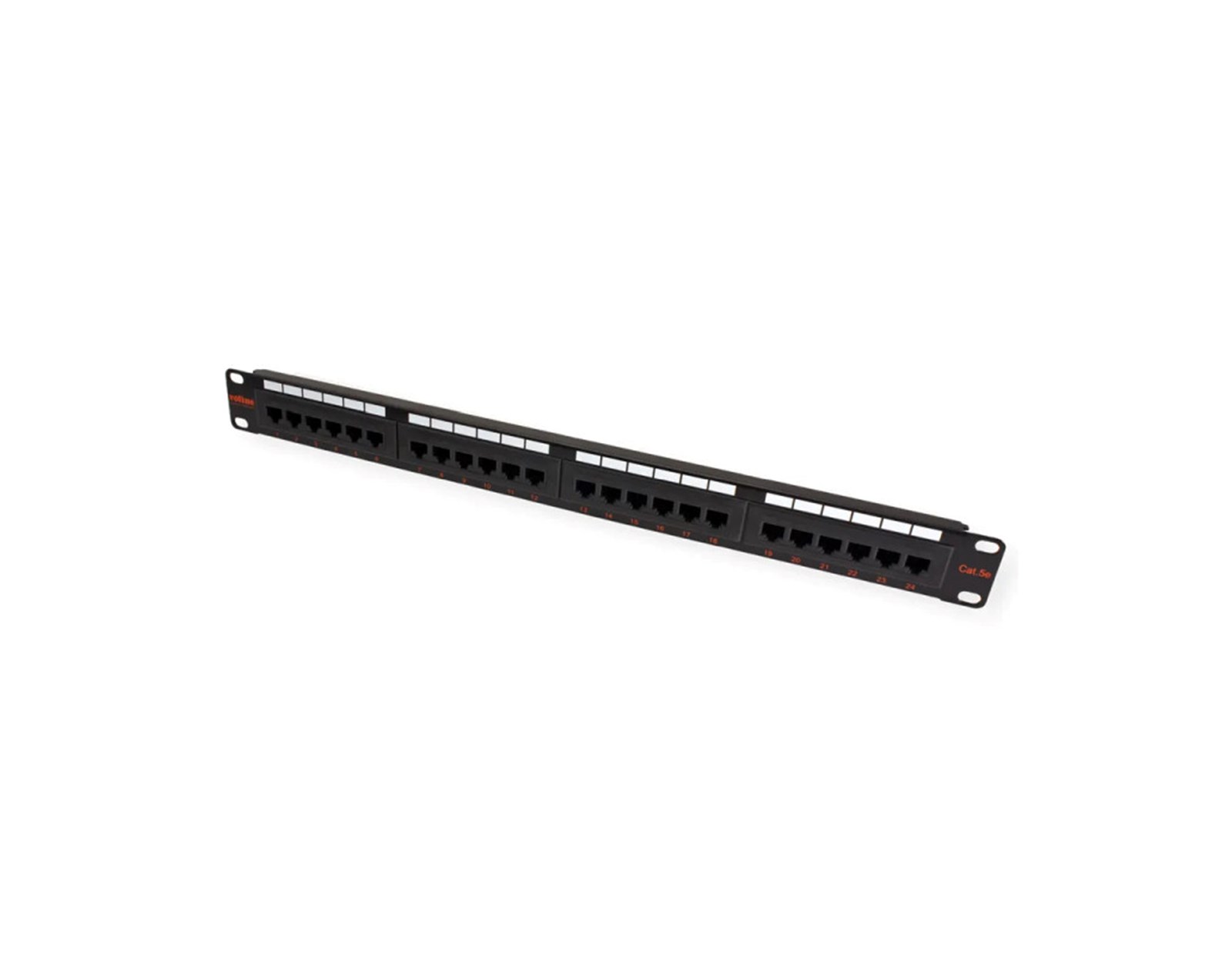 Roline Cat.5e/Class D 19" Patch Panel 24-porta UTP, crni