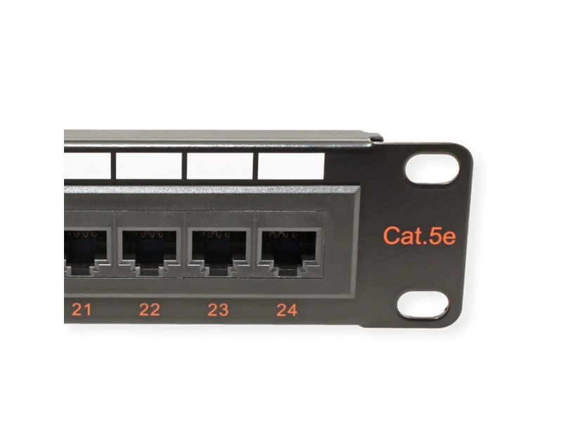 Roline Cat.5e/Class D 19" Patch Panel 24-porta UTP, crni