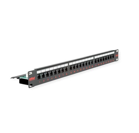 Roline Cat.6/ClassE 19" Patch Panel 24-porta UTP, crni