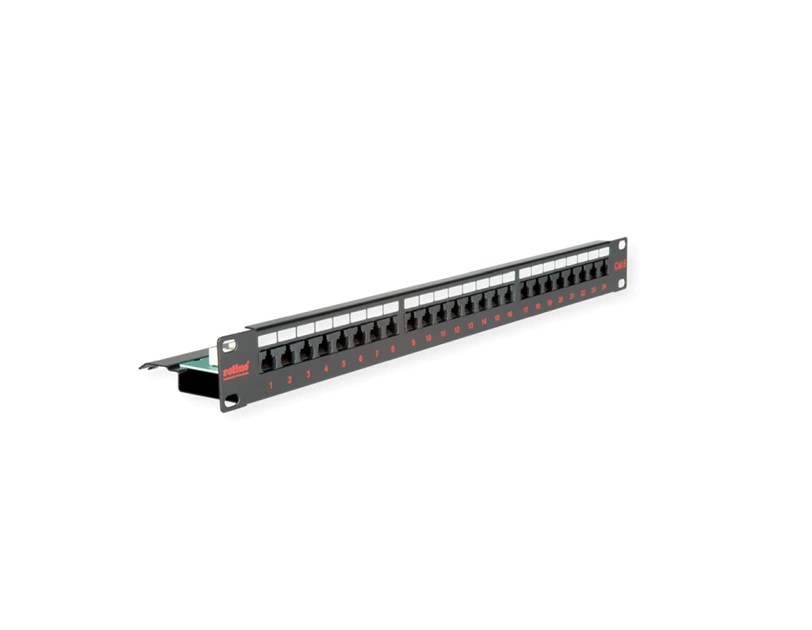 Roline Cat.6/ClassE 19" Patch Panel 24-porta UTP, crni