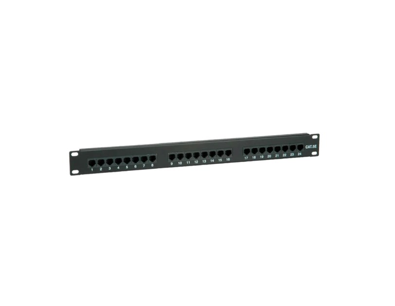 Roline VALUE Cat.5e/Class D 19" Patch Panel 24-porta UTP, crni
