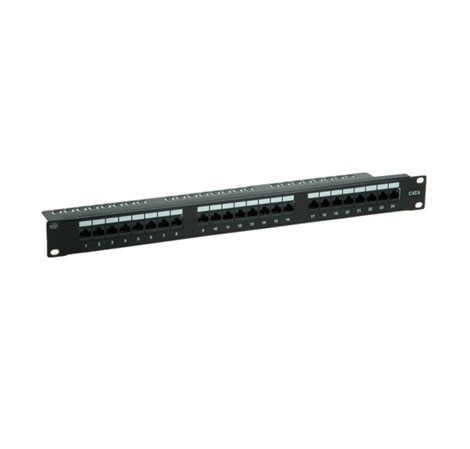 Roline VALUE Cat.6/Class E 19" Patch Panel 24-porta UTP, crni