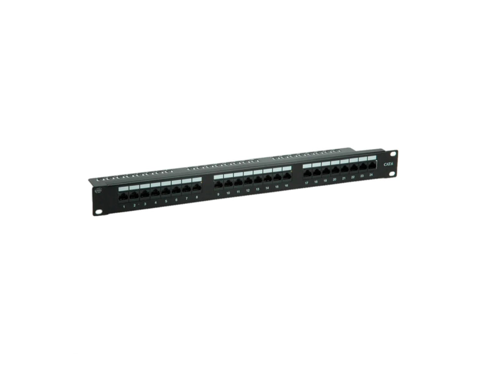 Roline VALUE Cat.6/Class E 19" Patch Panel 24-porta UTP, crni
