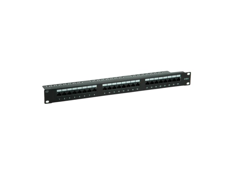 Roline VALUE Cat.6/Class E 19" Patch Panel 24-porta UTP, crni