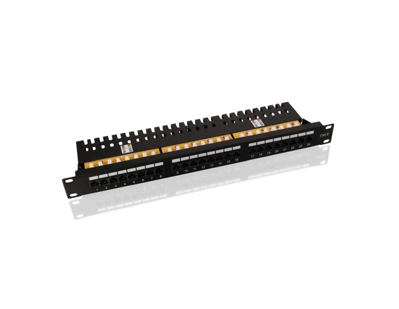 Roline VALUE Cat.6/Class E 19" Patch Panel 24-porta UTP, crni