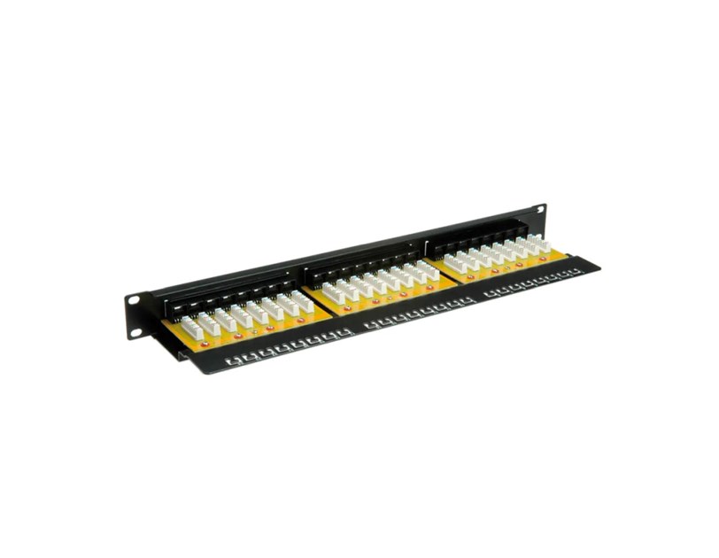 Roline VALUE Cat.6/Class E 19" Patch Panel 24-porta UTP, crni