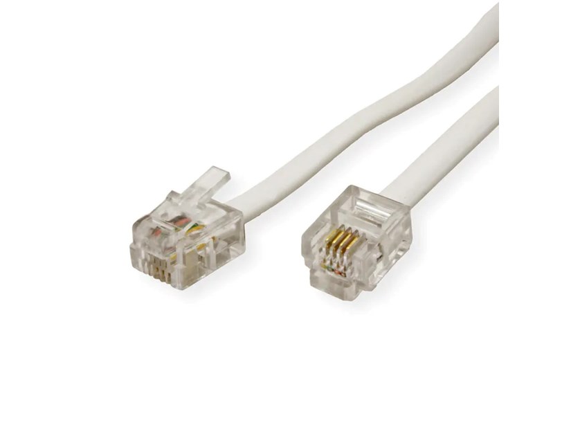 Roline VALUE RJ12 (6P4C) telefonski kabel, 2.0m, sivi