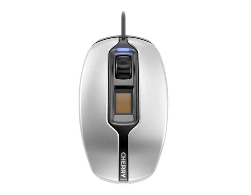 Cherry MC 4900 optički miš sa indentifikacijom prsta (Finger ID), USB, sivo/crni