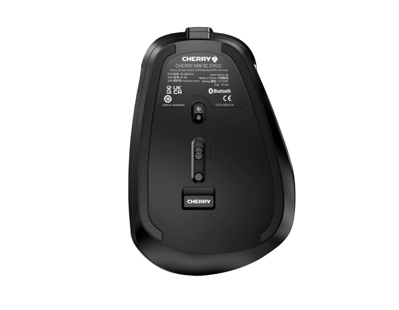 Cherry MW 8C Ergo bežični/BT optički miš, AES-128, USB, crni