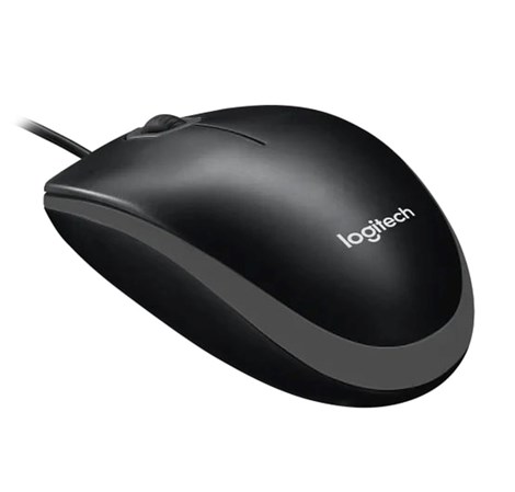 Logitech B100 optički miš, USB, crni (910-003357)