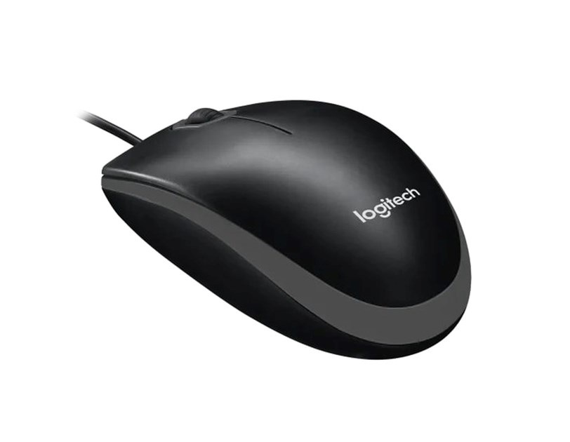 Logitech B100 optički miš, USB, crni (910-003357)