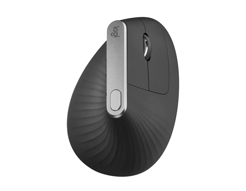 Logitech MX Vertical Advanced vertikalni ergonomski bežični optički miš, za dešnjake, USB, grafit (910-005448)