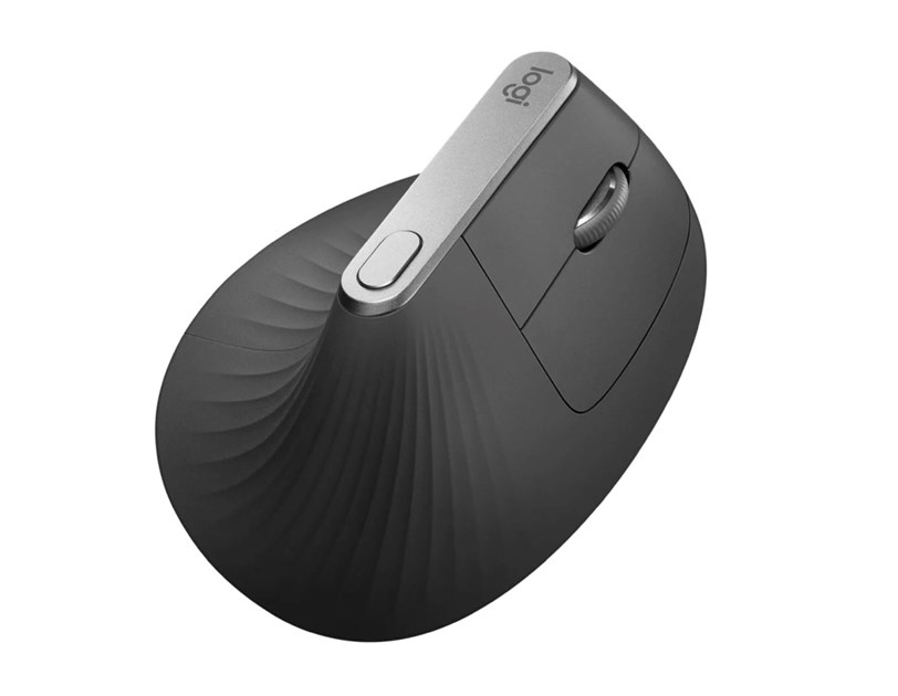 Logitech MX Vertical Advanced vertikalni ergonomski bežični optički miš, za dešnjake, USB, grafit (910-005448)
