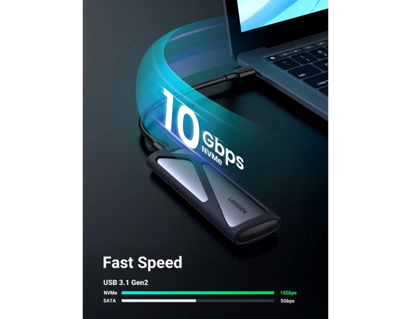 SSD vanjski disk 128GB (externi) u UGREEN kučištu USB 3.1
