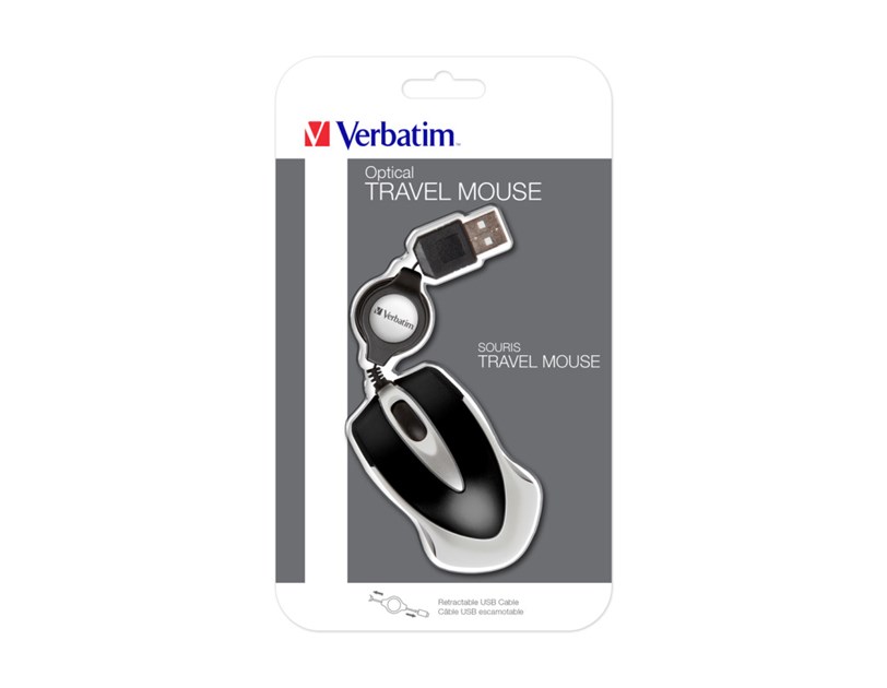 Verbatim GO Mini Optical Travel Mouse USB3.0/2.0, crni