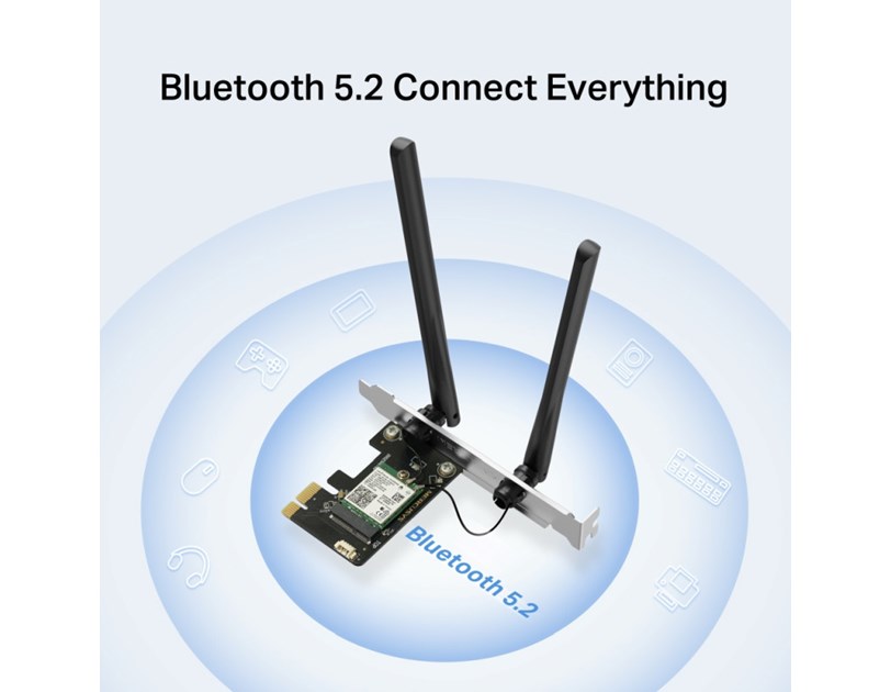 Mercusys AX3000 Wi-Fi 6 Bluetooth 5.2 PCIe Adapter