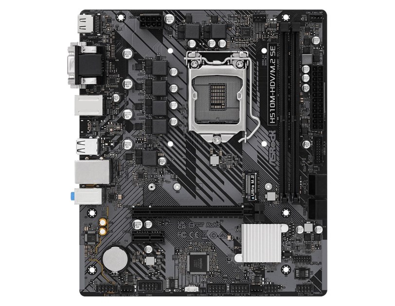 ASRock MB H510M-HDV/M.2 SE, S.1200, DDR4/3200MHz, PCIe 4.0, SATA3, G-LAN, VGA/DVI-D/HDMI, mATX