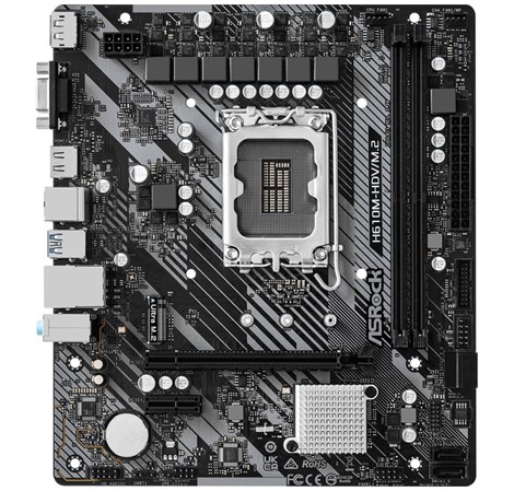 ASRock MB H610M-HDV/M.2 R2.0, S.1700, 2xDDR4/3200MHz, PCIe 4.0, G-LAN, VGA/DP/HDMI, mATX