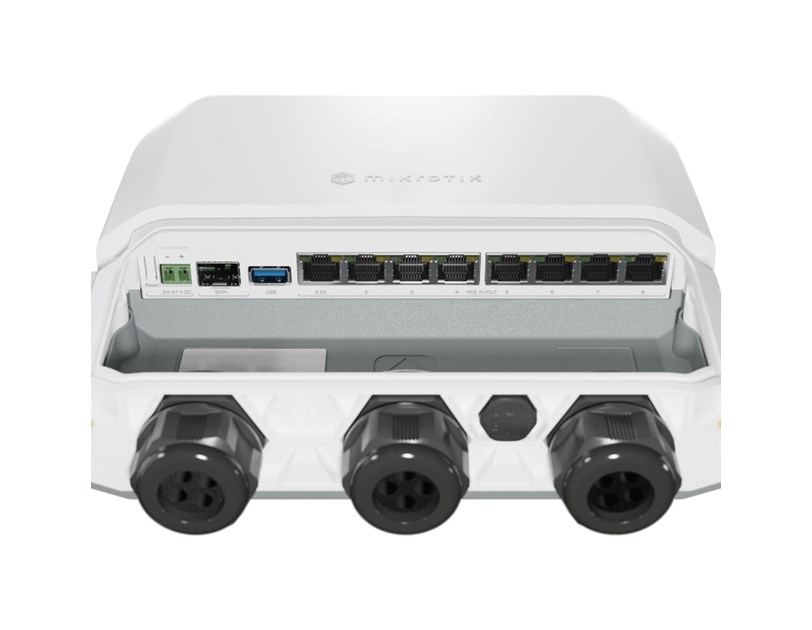 Mikrotik RB5009UPr+S+OUT PoE ruter, RouterOS v7, 1GB RAM, 350-1400 (auto) MHz