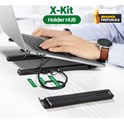UGREEN X-Kit stalak za prijenosnik 5-u-1 HUB USB Type C - 2x USB 3.2 Gen, HDMI 4K 30 Hz, 3D, SD/microSD čitač
