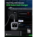 UGREEN Robot zidni punjač 65W, 2x USB-C, 1xUSB-A, GaN, sivo crni