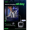 UGREEN Robot zidni punjač 65W, 2x USB-C, 1xUSB-A, GaN, sivo crni