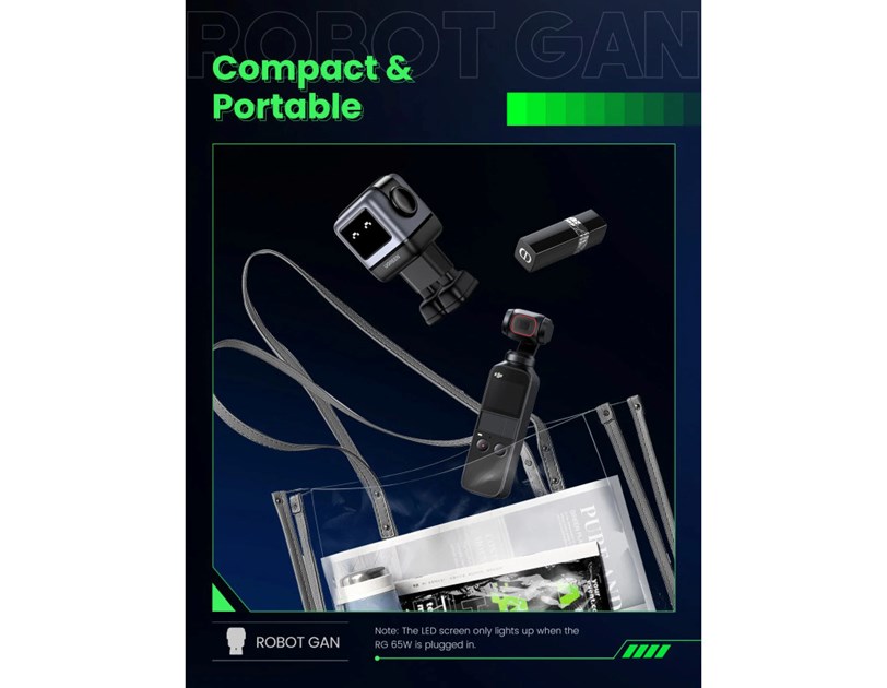 UGREEN Robot zidni punjač 65W, 2x USB-C, 1xUSB-A, GaN, sivo crni